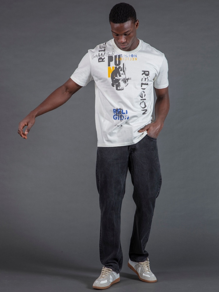 Religion White Punk T-Shirt - Image 2 of 5 Religion White Punk T-Shirt - Image 2 of 5