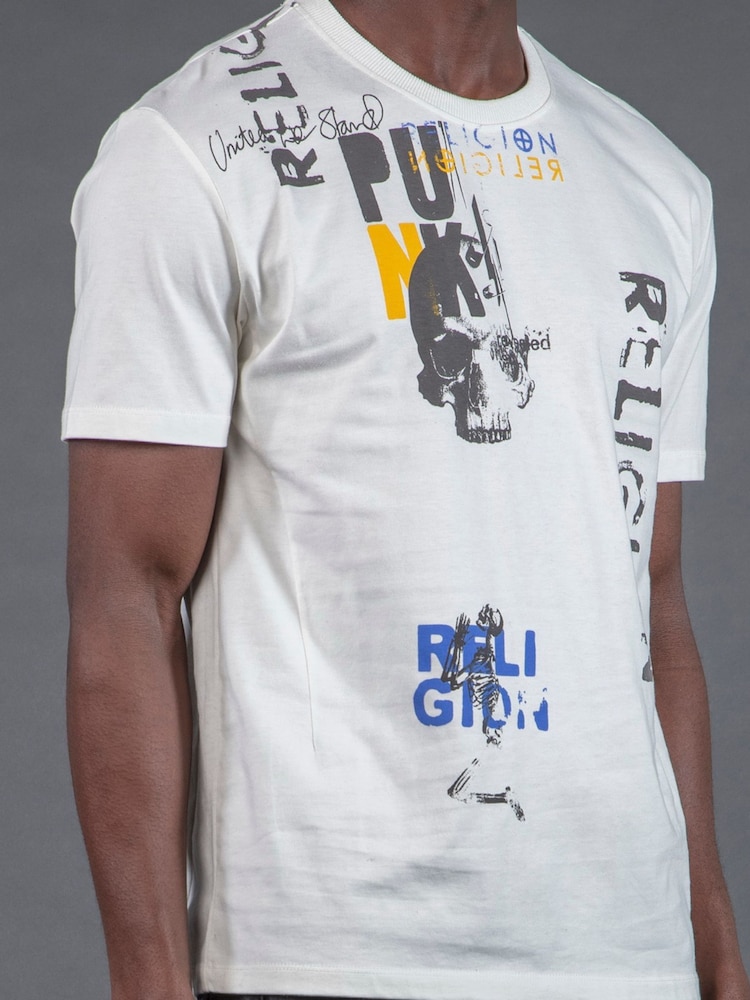 Religion White Punk T-Shirt - Image 5 of 5 Religion White Punk T-Shirt - Image 5 of 5