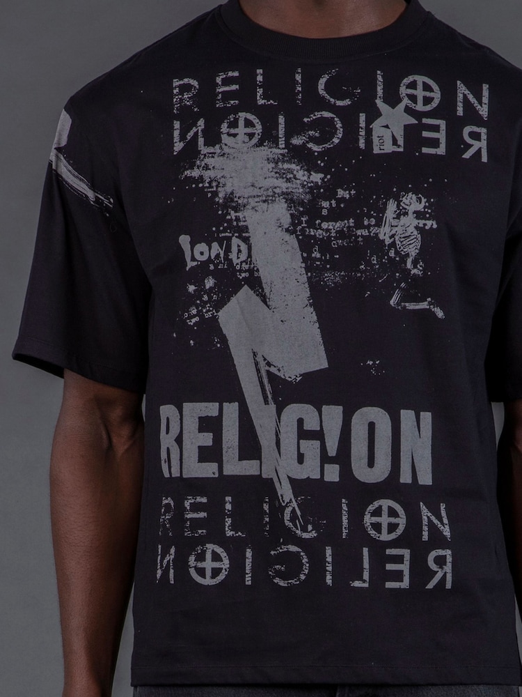 Religion Black Montage Colour T-Shirt - Image 5 of 5 Religion Black Montage Colour T-Shirt - Image 5 of 5