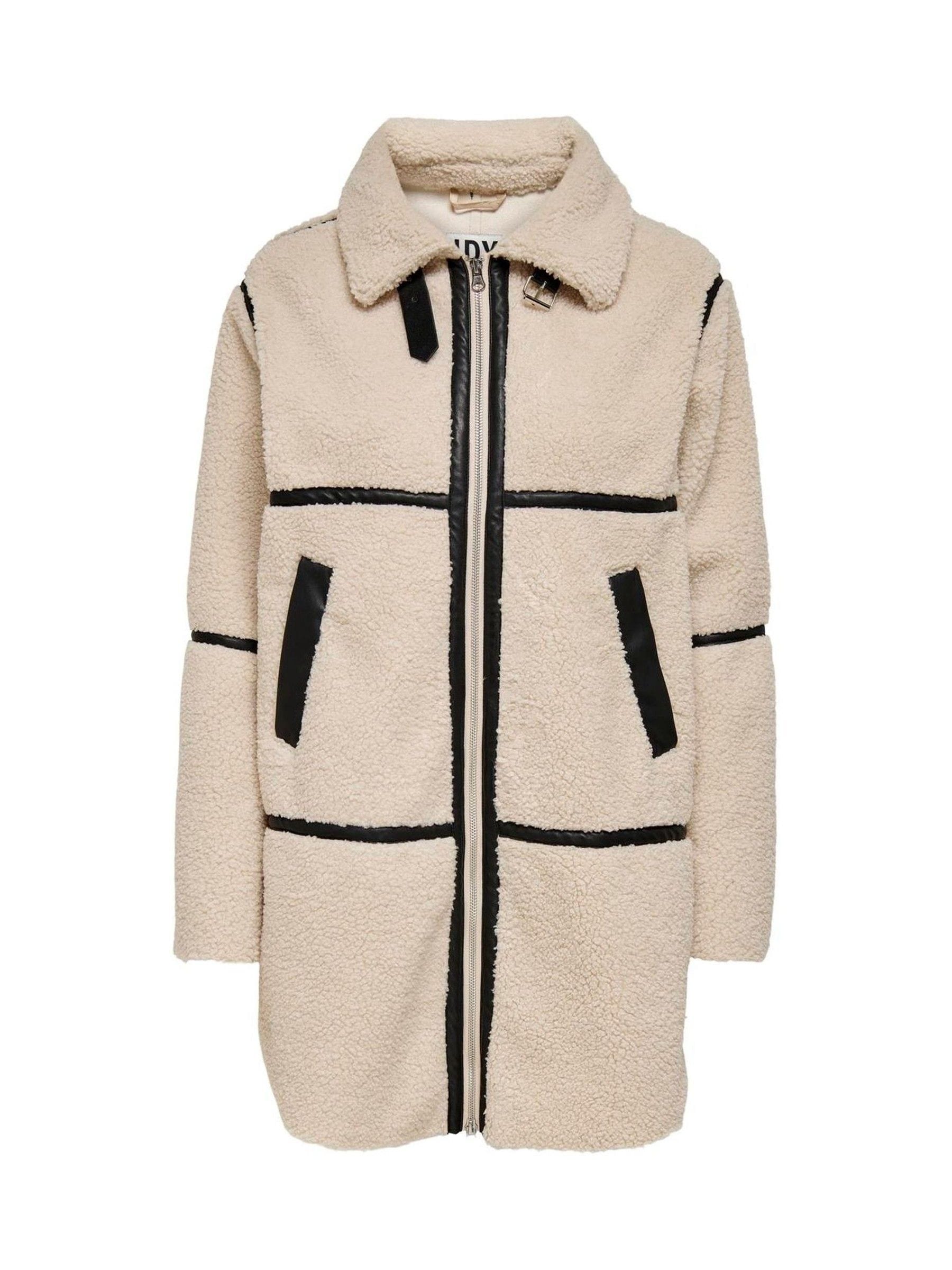 Buy JDY Cream Long Teddy Jacket from Next USA