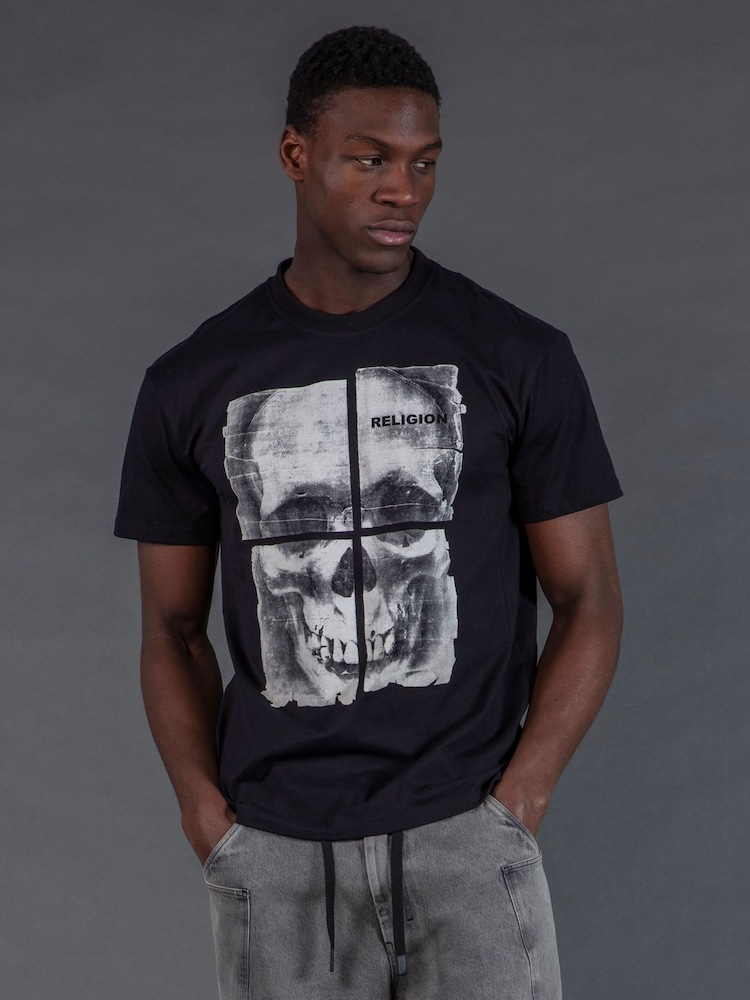 Religion Black Cross T-Shirt - Image 1 of 6