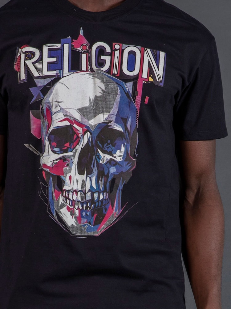 Religion Black Geometric Skull T-Shirt - Image 5 of 5 Religion Black Geometric Skull T-Shirt - Image 5 of 5