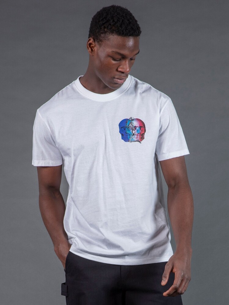Religion White Multi Skull T-Shirt - Image 1 of 5