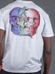 Religion White Multi Skull T-Shirt - Image 5 of 5
