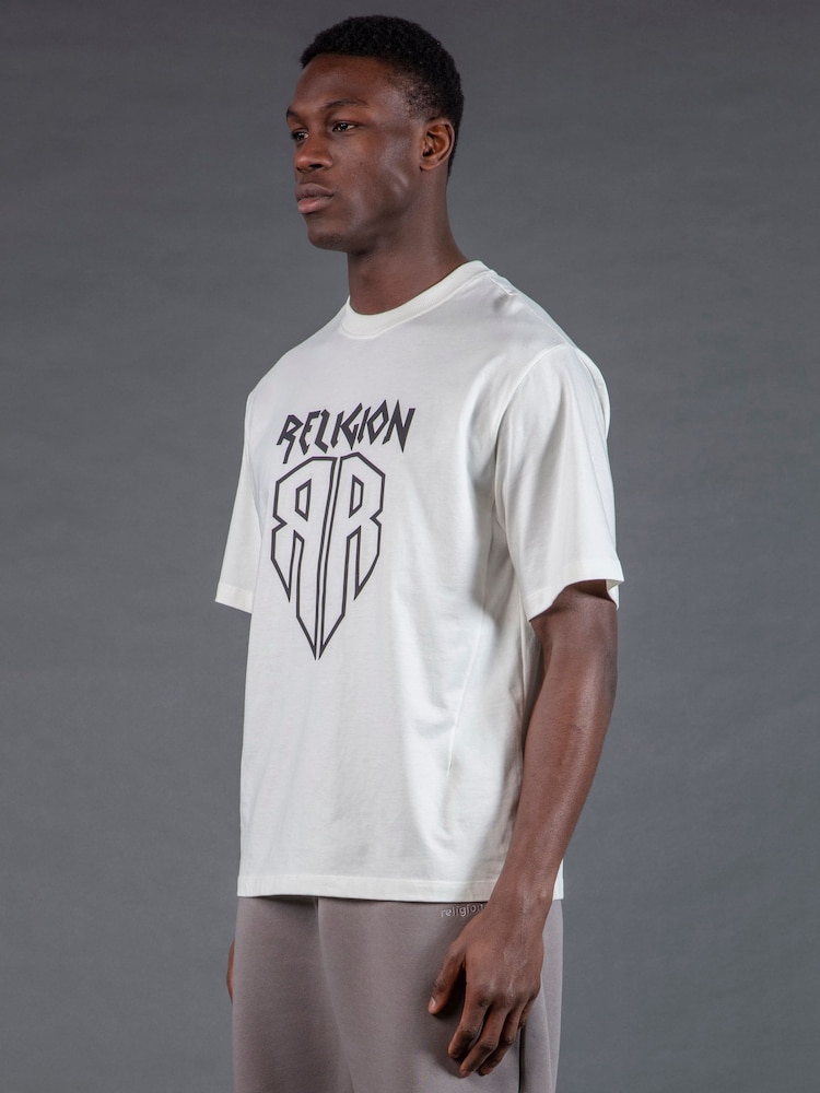Religion White Shield T-Shirt - Image 2 of 4