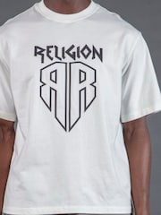 Religion White Shield T-Shirt - Image 4 of 4