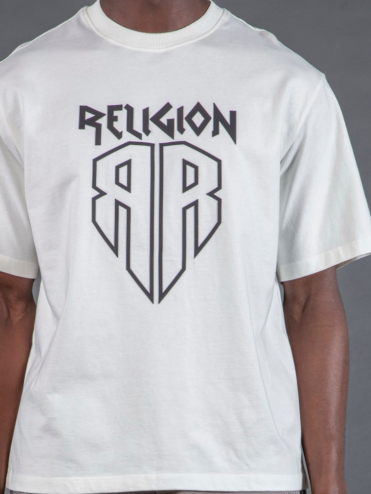Religion White Shield T-Shirt - Image 4 of 4
