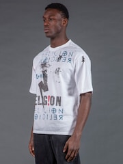 Religion White Montage Colour T-Shirt - Image 4 of 6