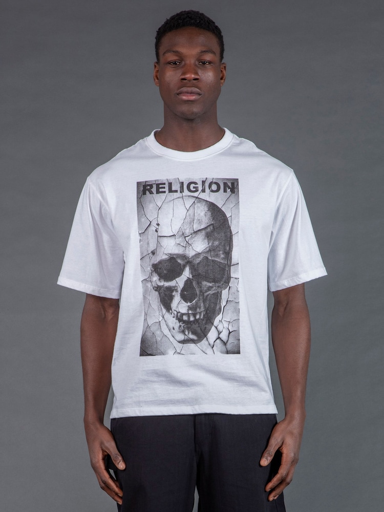 Religion White Crack T-Shirt - Image 1 of 6