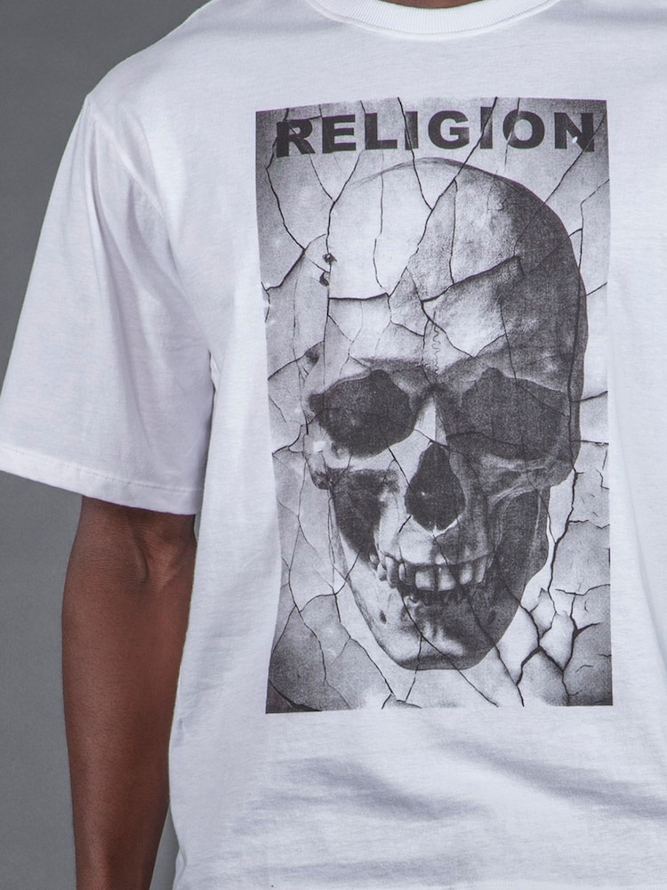 Religion White Crack T-Shirt - Image 6 of 6