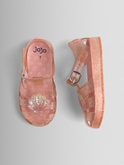 JoJo Maman Bébé Light Pink Shell Jelly Sandals - Image 3 of 5