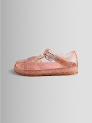 JoJo Maman Bébé Light Pink Shell Jelly Sandals - Image 4 of 5