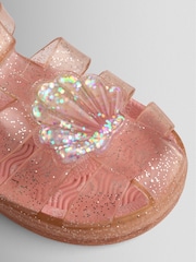 JoJo Maman Bébé Light Pink Shell Jelly Sandals - Image 5 of 5