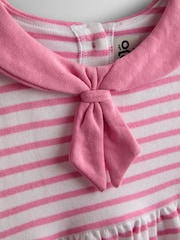 JoJo Maman Bébé Pink Short Sleeve Sailor Dress - Image 3 of 3