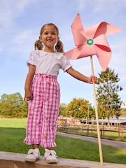 JoJo Maman Bébé Frill Hem Embroidered Trousers - Imaginea 1 din 1