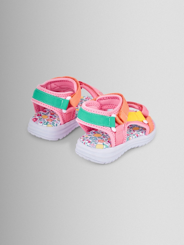 JoJo Maman Bébé Pink Colour Block Sandal - Image 2 of 4