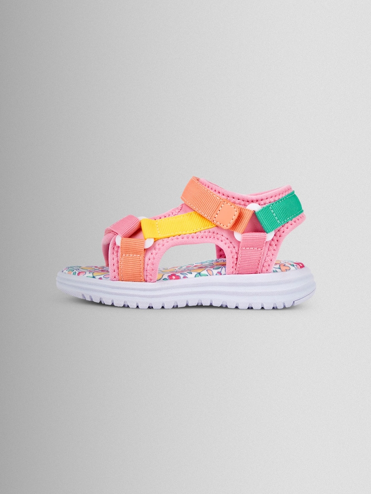 JoJo Maman Bébé Pink Colour Block Sandal - Image 4 of 4