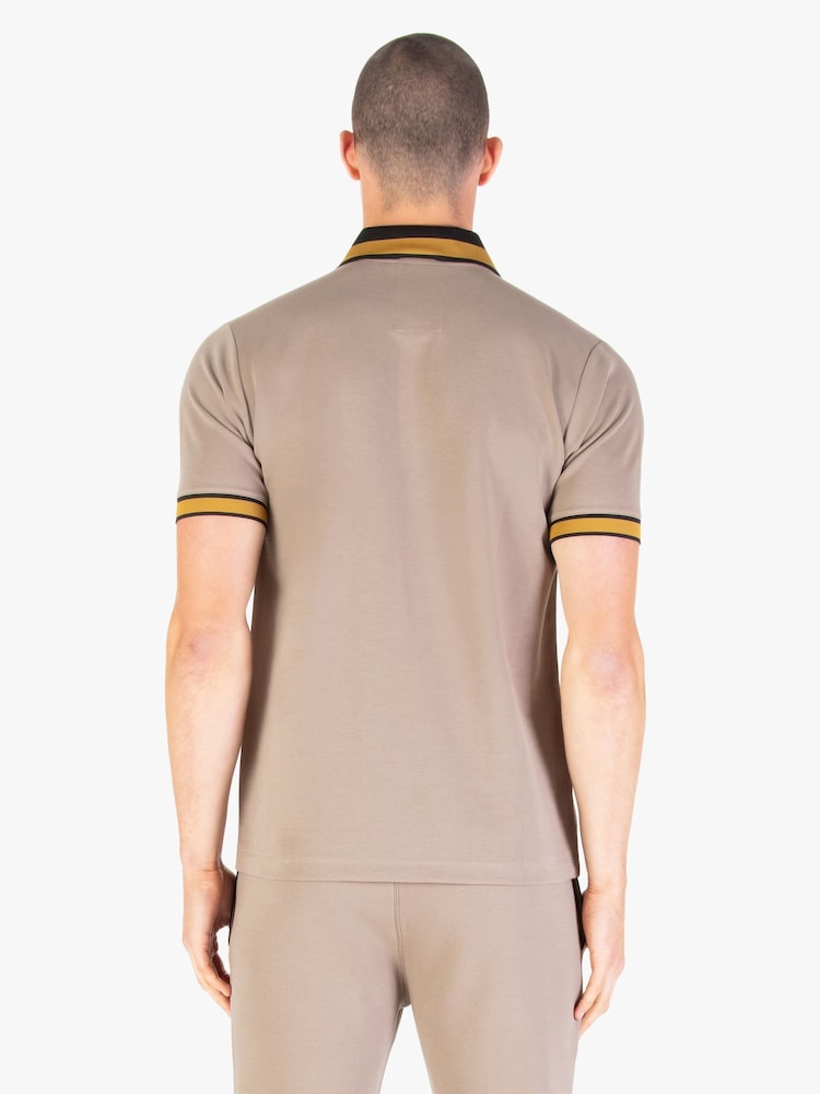 Luke 1977 Makati Brown Polo T-Shirt Hardnut Black Gold - Image 2 of 7 Luke 1977 Makati Brown Polo T-Shirt Hardnut Black Gold - Image 2 of 7