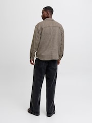 JACK & JONES Brown Check Overshirt - Image 2 of 5