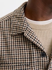 JACK & JONES Brown Check Overshirt - Image 4 of 5