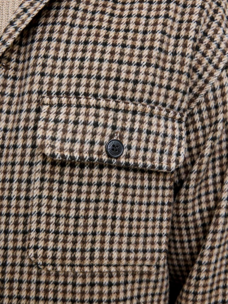 JACK & JONES Brown Check Overshirt - Image 5 of 5 JACK & JONES Brown Check Overshirt - Image 5 of 5