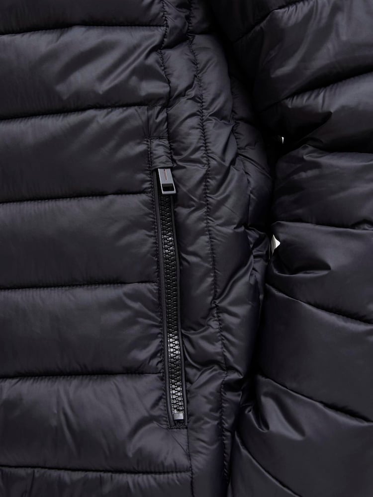 JACK & JONES Black Lightweight Hooded Puffer Jacket - Image 5 of 5 JACK & JONES Black Lightweight Hooded Puffer Jacket - Image 5 of 5