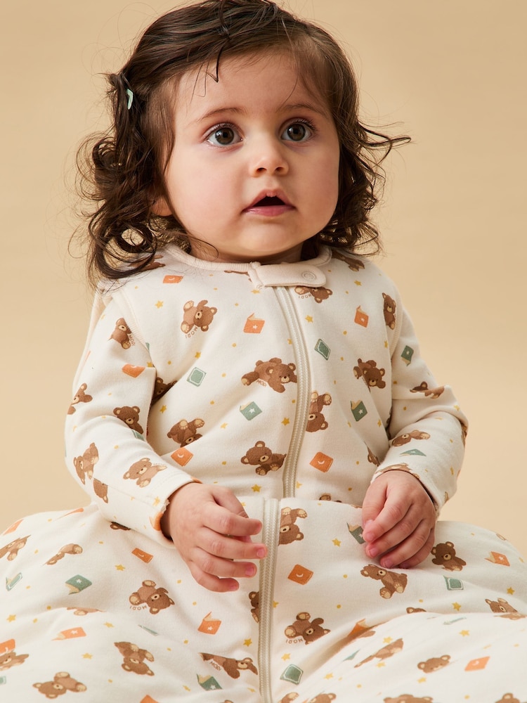 MORI Cream Supersoft Teddy Bear 2.5 Tog Sleeping Bag Front Zip - Image 1 of 5 MORI Cream Supersoft Teddy Bear 2.5 Tog Sleeping Bag Front Zip - Image 1 of 5