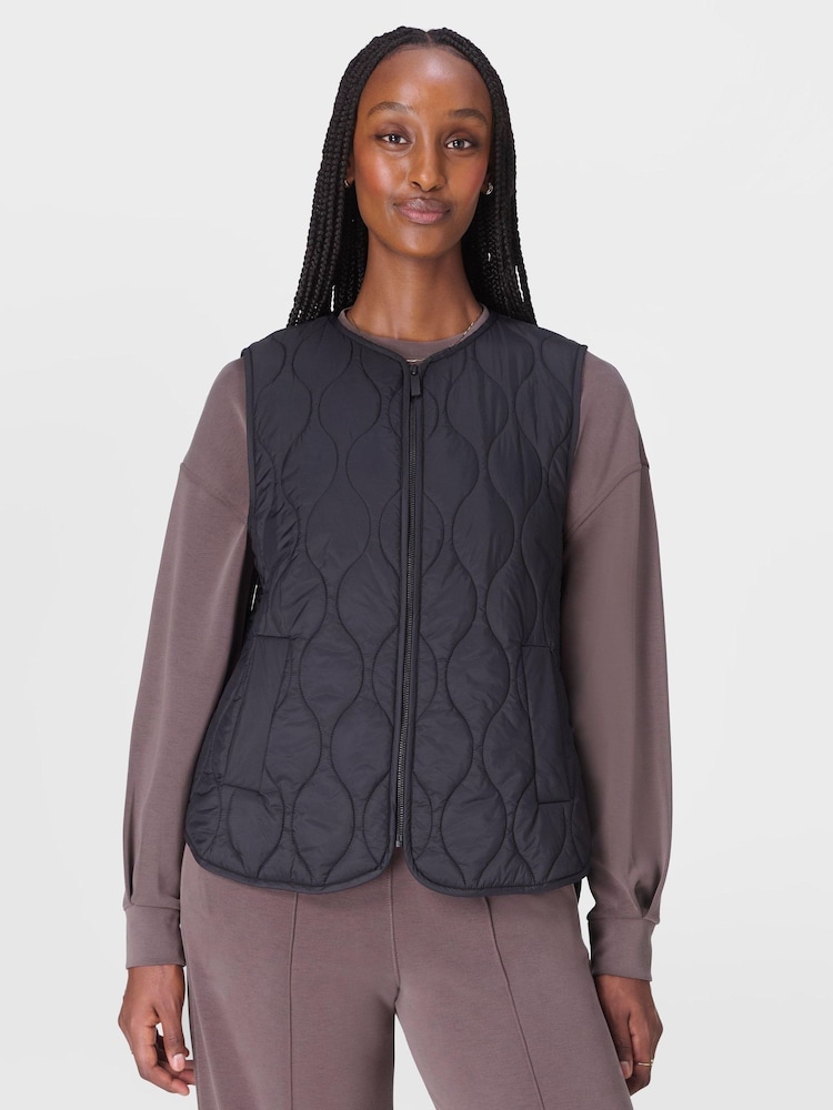 Sweaty Betty Black On The Move Gilet - Image 1 of 8 Sweaty Betty Black On The Move Gilet - Image 1 of 8