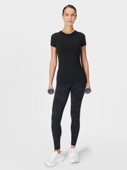 Sweaty Betty Black Athlete Seamless Workout T-Shirt - Image 1 of 7