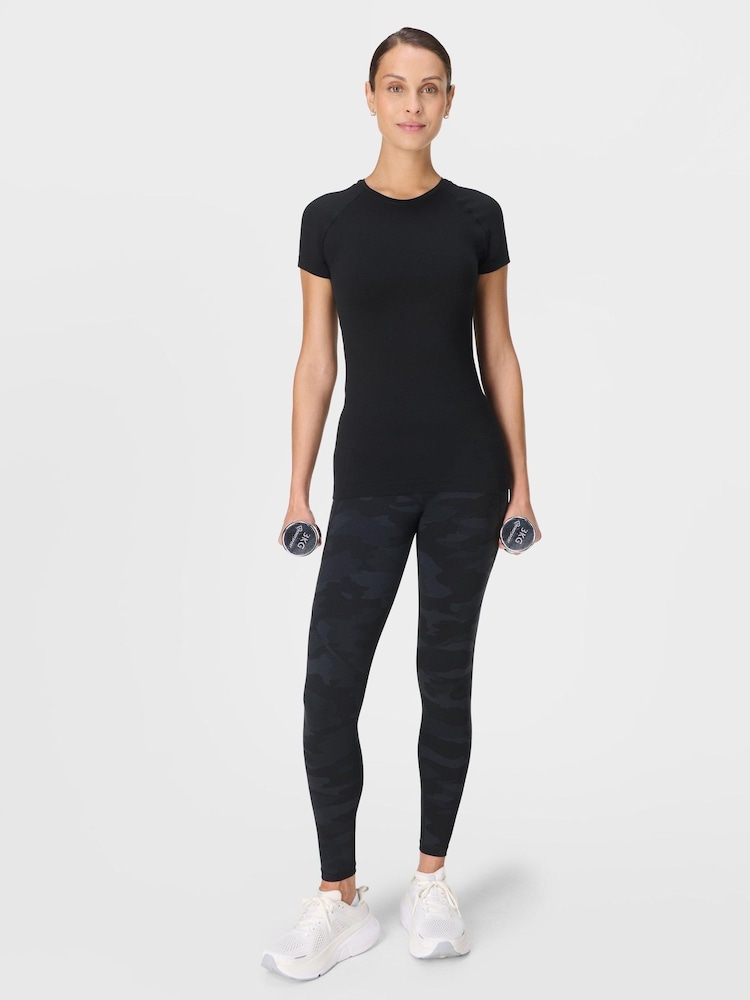 Sweaty Betty Black Athlete Seamless Workout T-Shirt - Image 1 of 7 Sweaty Betty Black Athlete Seamless Workout T-Shirt - Image 1 of 7