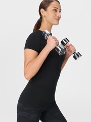 Sweaty Betty Black Athlete Seamless Workout T-Shirt - Image 4 of 7