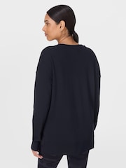 Sweaty Betty Black After Class Longline Sweatshirt - Image 2 of 7