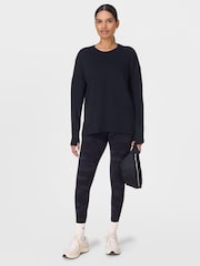Sweaty Betty Black After Class Longline Sweatshirt - Image 3 of 7