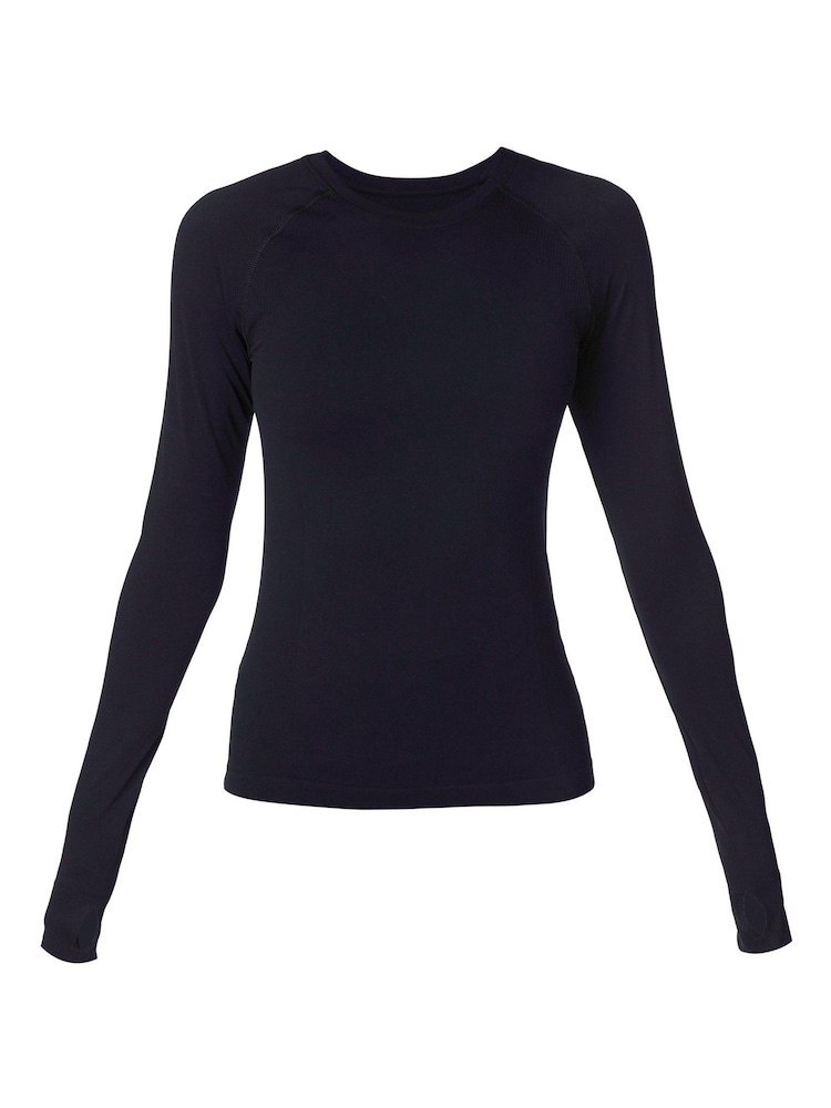 Sweaty Betty Black Athlete Seamless Workout Long Sleeve Top - Image 7 of 7 Sweaty Betty Black Athlete Seamless Workout Long Sleeve Top - Image 7 of 7