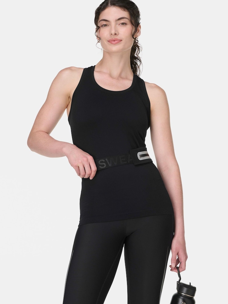 Sweaty Betty Black Athlete Seamless Workout Tank Top - Image 1 of 7 Sweaty Betty Black Athlete Seamless Workout Tank Top - Image 1 of 7