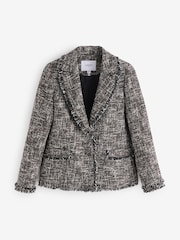 LK Bennett Red Gwen Petite Tweed Jacket - Image 5 of 5
