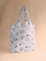 Cath Kidston Blue Paddington London Icons Foldaway Shopper Bag - Image 7 of 10