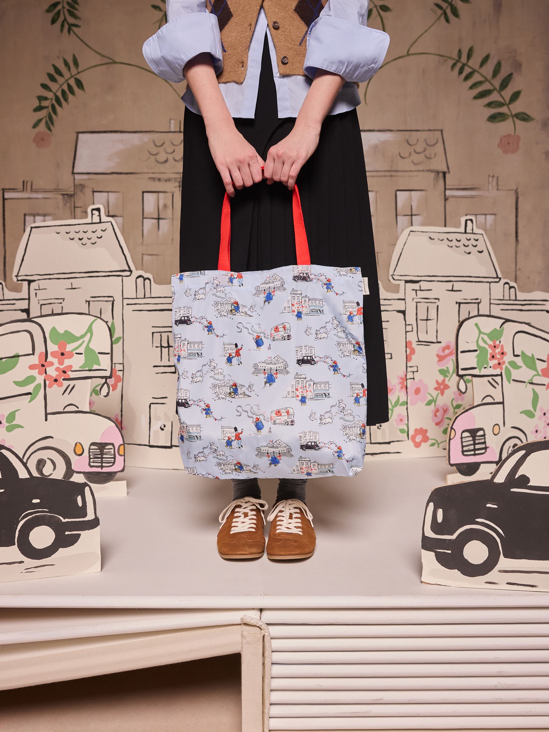 Buy Cath Kidston Blue Paddington London Icons Small Foldaway Tote