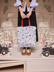 Cath Kidston Blue Paddington London Icons Small Foldaway Tote Bag - Image 4 of 6