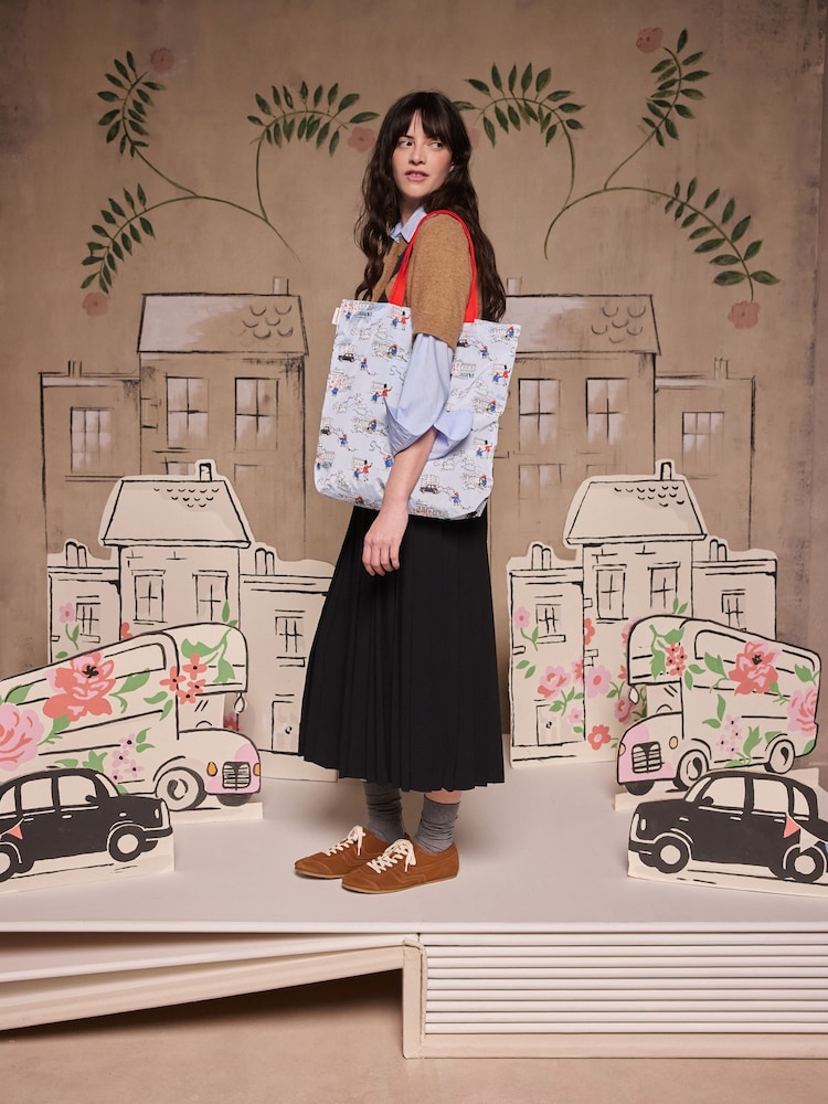 Cath Kidston Blue Paddington London Icons Small Foldaway Tote Bag - Image 6 of 6