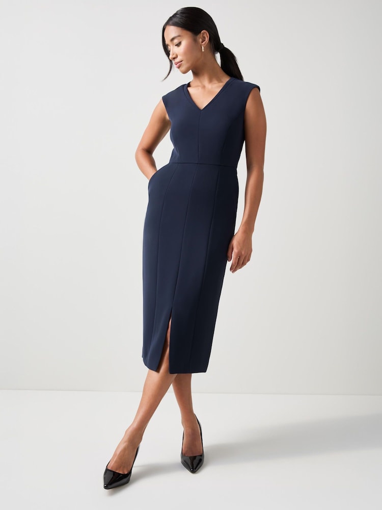LK Bennett Blue Audrey Petite Spring Peplum Jacket - Image 1 of 4