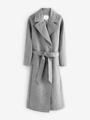 LK Bennett Grey Francine Marl Wool Belt Maxi Coat - Image 1 of 1