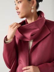 LK Bennett Red Gwen Rouge Wool Mid Length Coat - Image 4 of 4