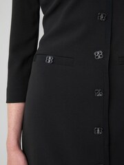 LK Bennett Black Claire Button Detail Dress - Image 3 of 3