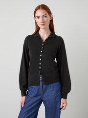 LK Bennett Marl Tiny Button Up Sweater - Bild 3 von 3