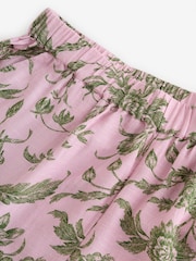 Laura Ashley Pink/Green Lloyd Print Button Through Short Sleeve Pyjamas Set - Image 15 of 16