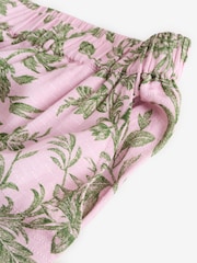 Laura Ashley Pink/Green Lloyd Print Button Through Short Sleeve Pyjamas Set - Image 16 of 16