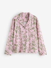 Laura Ashley Pink/Green Lloyd Print Button Through Short Sleeve Pyjamas Set - Image 9 of 16