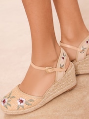 Nature - Lipsy Espadrilles compensées en jute à talon moyen et bout fermé - Image 4 de 4