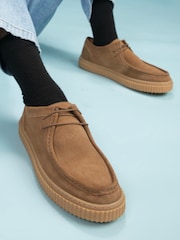 Off The Hook Brown Hetfield Leather Lace-Up Casual Boat Shoes - Image 1 of 8